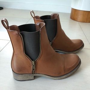 Vegan Faux Leather Brown Boots